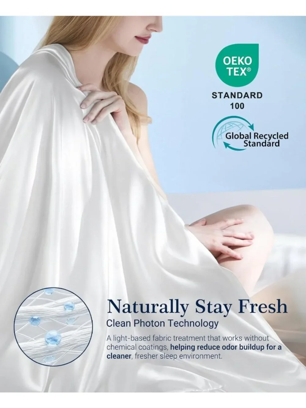 Cooling Satin Comforter King Size - Lightweight Blanket for Hot Sleepers